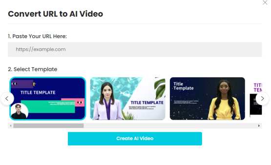 AI Studios - URL to video