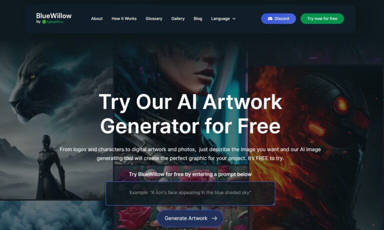 Bluewillow Review Homepage