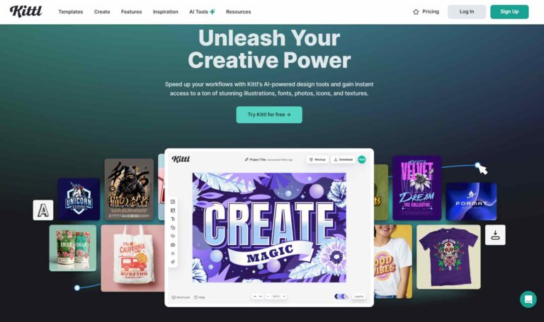 Kittl Review Homepage