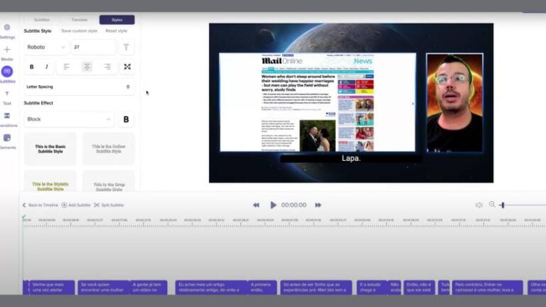 Nova AI - Subtitle Settings