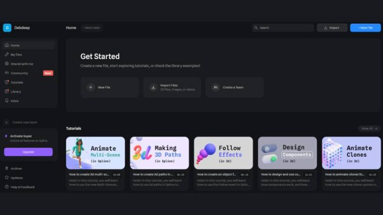 Spline - Dashboard