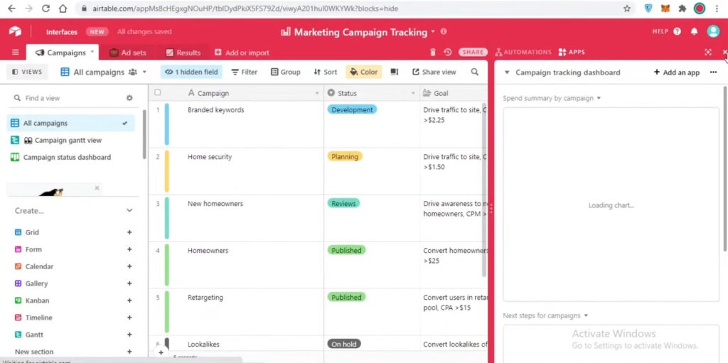 Best Free Project Management Software - Airtable