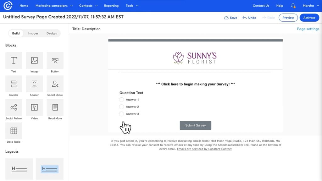 SurveyMonkey Alternatives - Constant Contact
