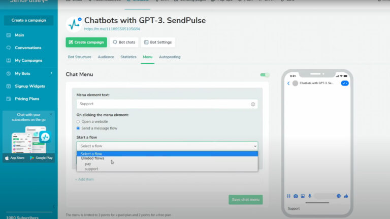SendPlulse - GPT-3 Connection