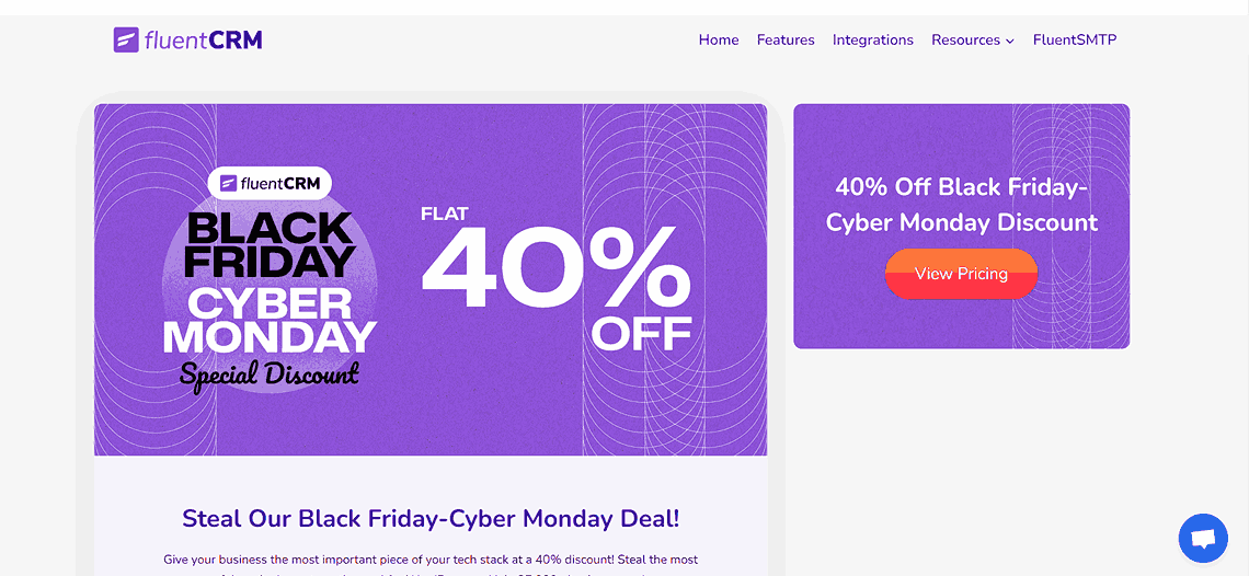 CRM Black Friday Deals - FluentCRM Black Friday Deal