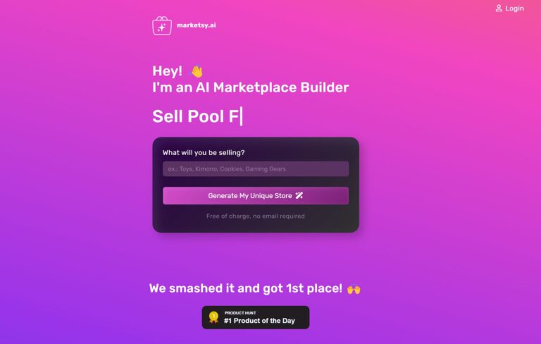 Marketsy review homepage