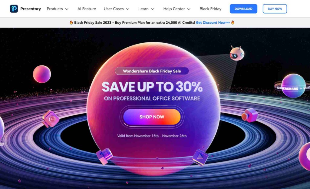 Video Editor Black Friday deal - Presentory