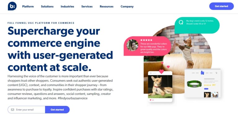 BazaarVoice Review - Homepage