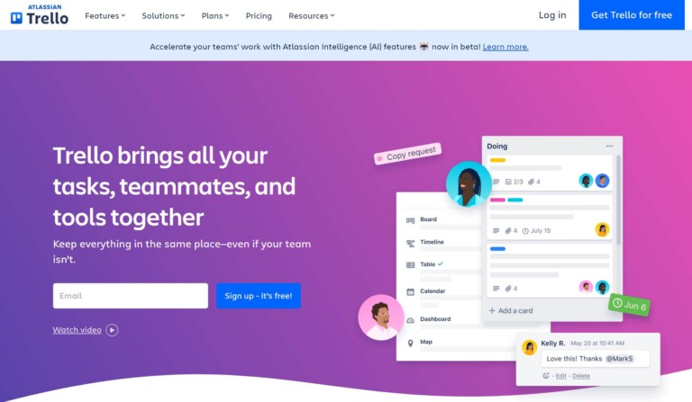 Trello Review - Homepage