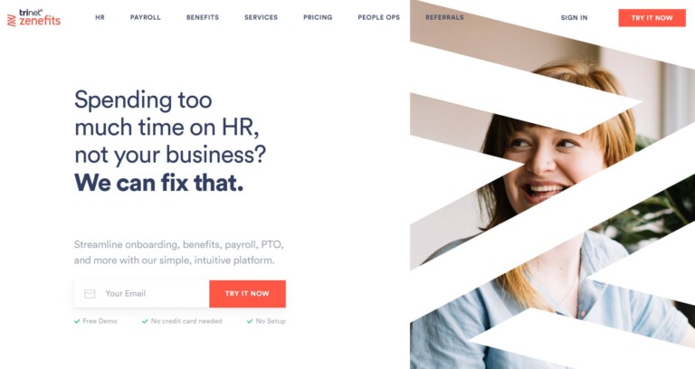 Zenefits Review Homepage