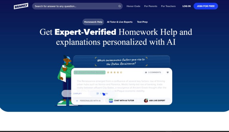 Brainly Review - Homepage