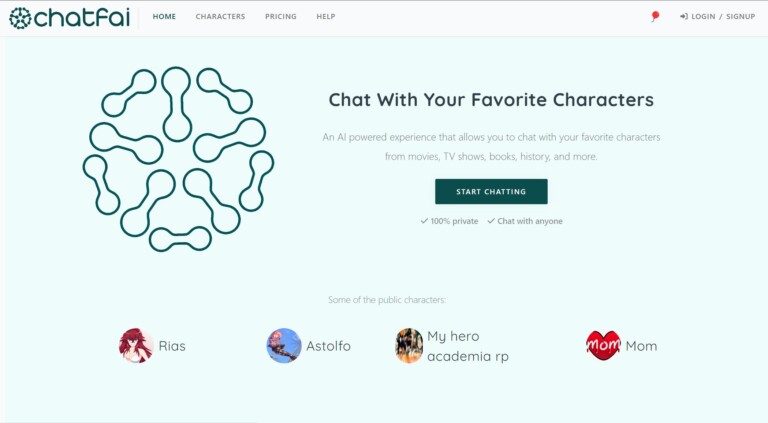 ChatFAI Review - Homepage