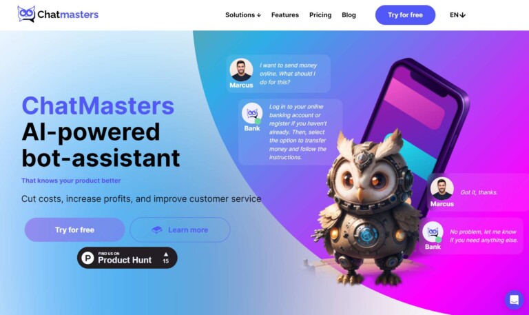 Chatmasters Review - Homepage