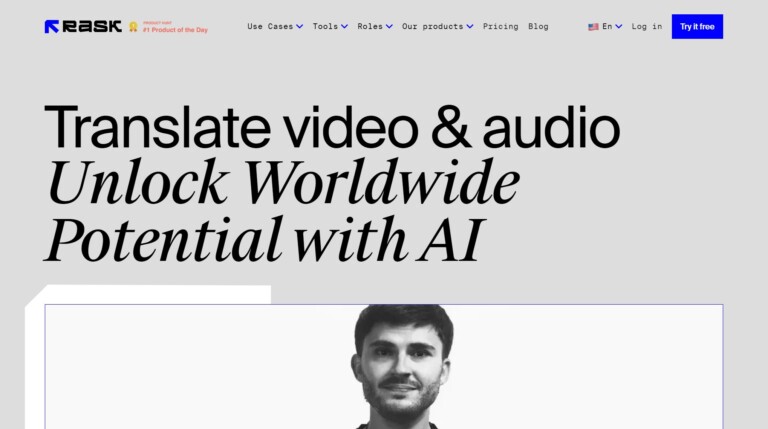 Rask AI Review - Homepage