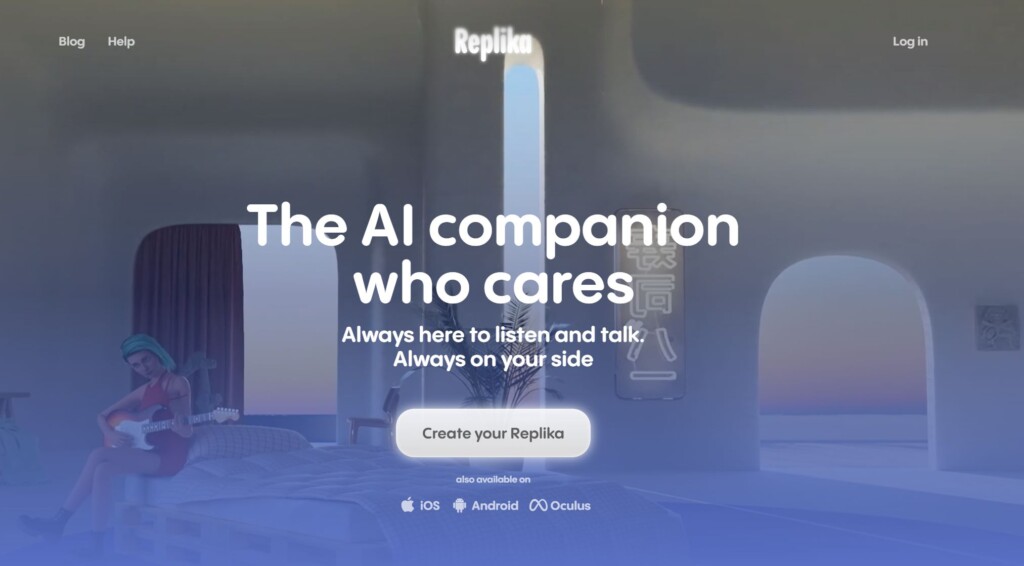 Replika AI Review - Homepage