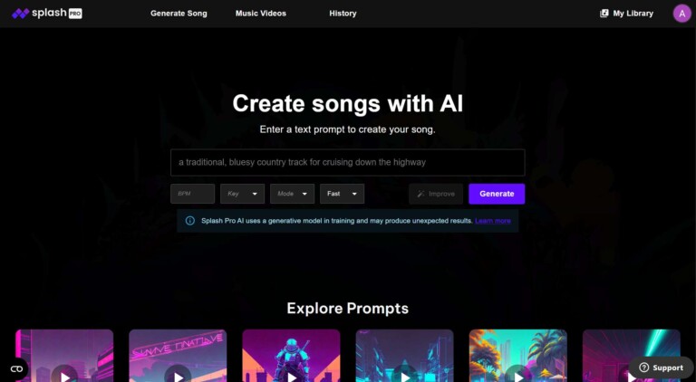 Splash Pro Review - Homepage