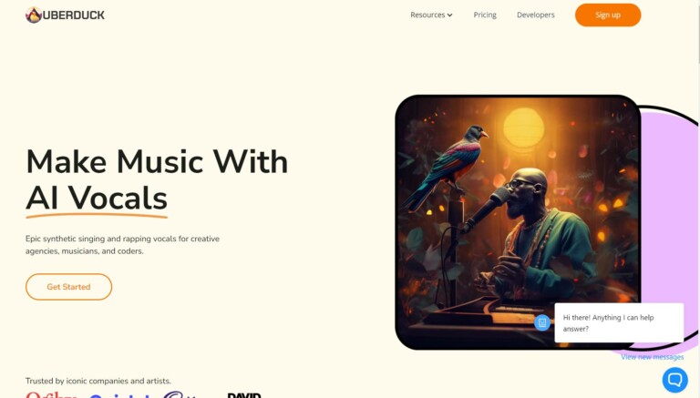 Uberduck Review - Homepage