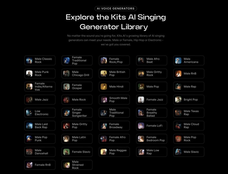 KitsAI Voice Generators