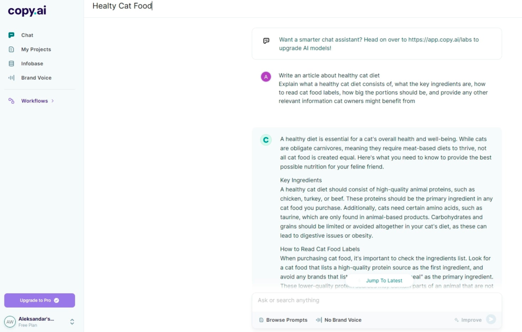 Copy AI Content Quality
