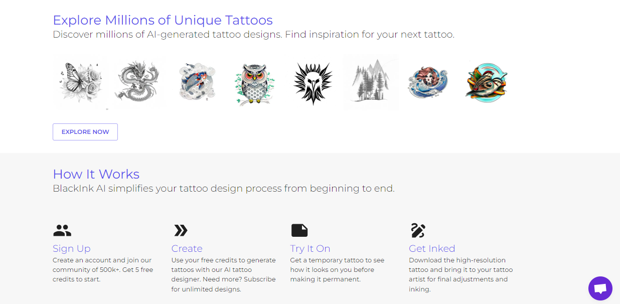 BlackInk AI: Best AI-Powered Tattoo Design Generator