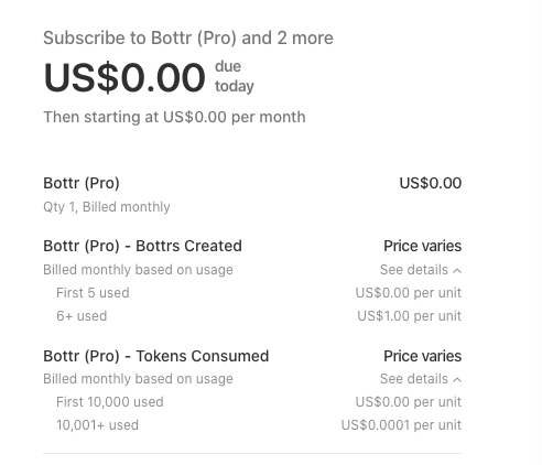 bottr-ai-pricing