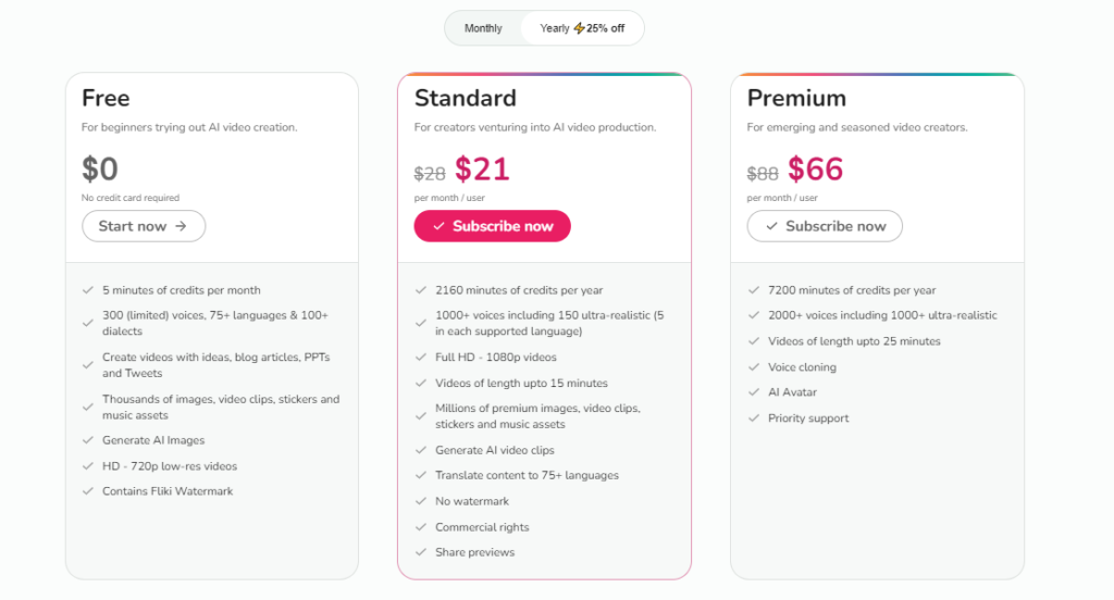 fliki-ai-pricing