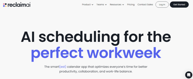 reclaim review homepage