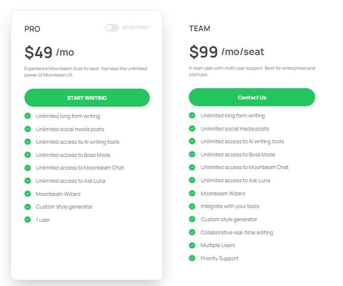 moonbeam pricing