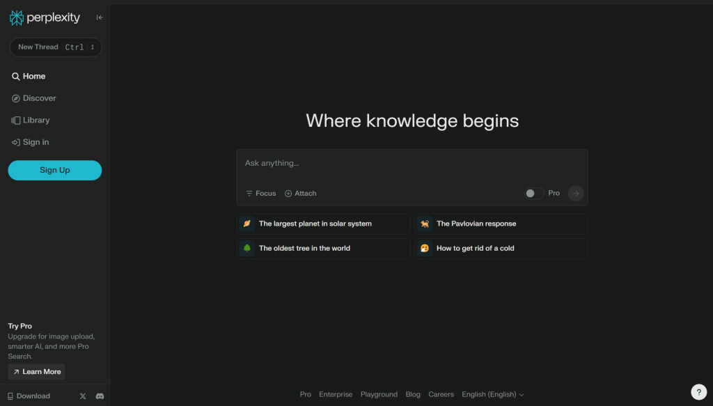 perplexity ai search