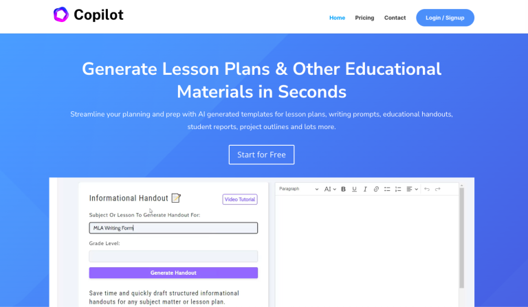 Education Copilot Lesson Plan