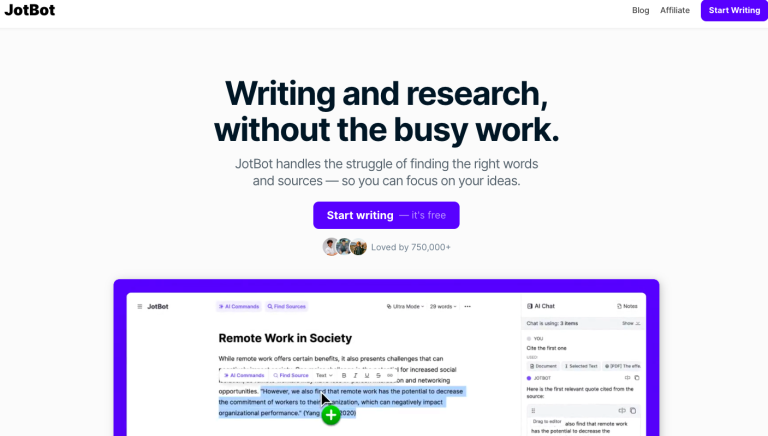 jotbot-ai-writing-assistant