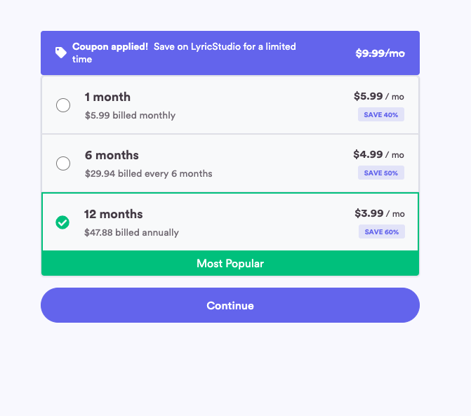 lyricstudio-pricing-plan