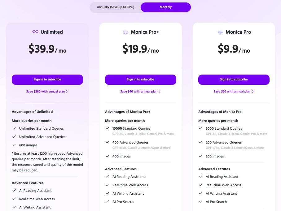 monica-ai-pricing