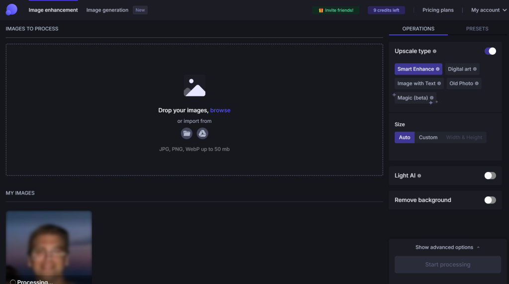 Letsenhance image enhancer to unblur photos