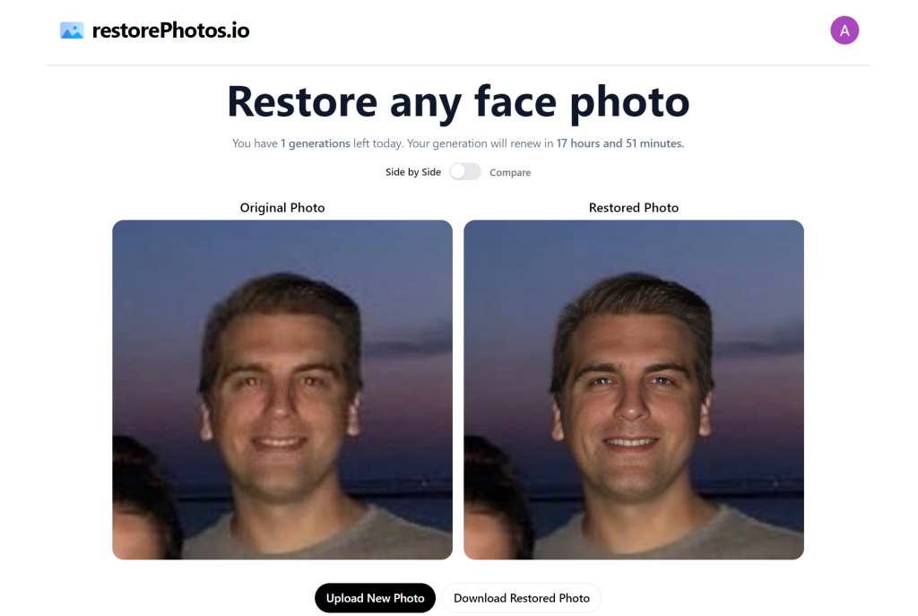 Restorephotos io photos and image unblur site