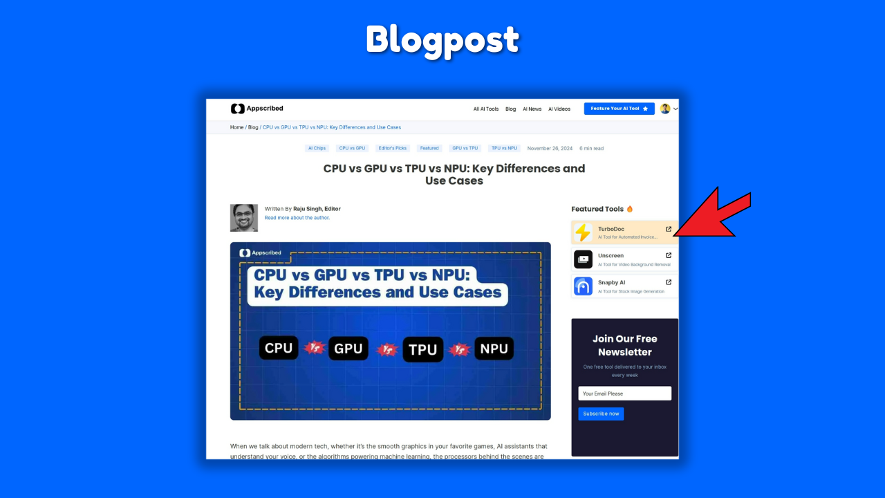 Blogpost page