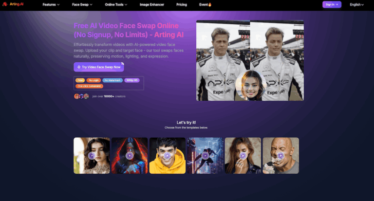 Arting AI Homepage