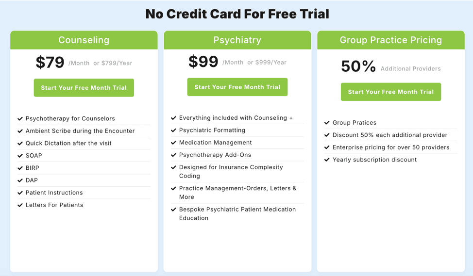 PMHScribe-pricing
