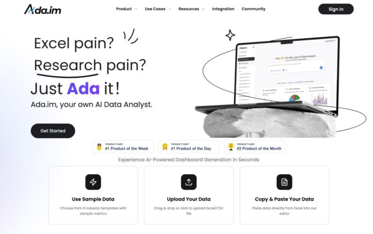 Ada.im homepage