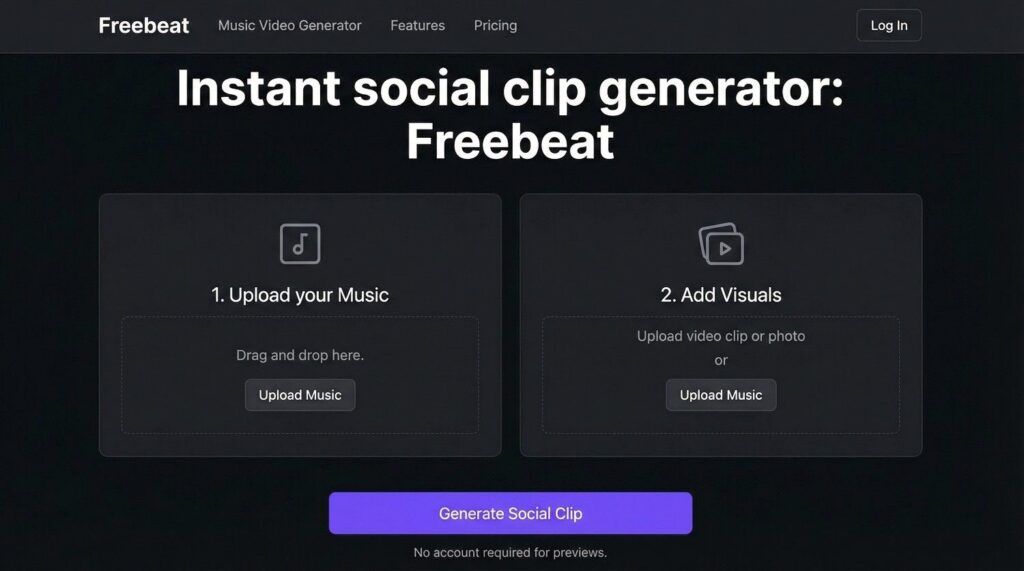Freebeat music video generator