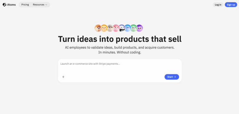 Atoms homepage