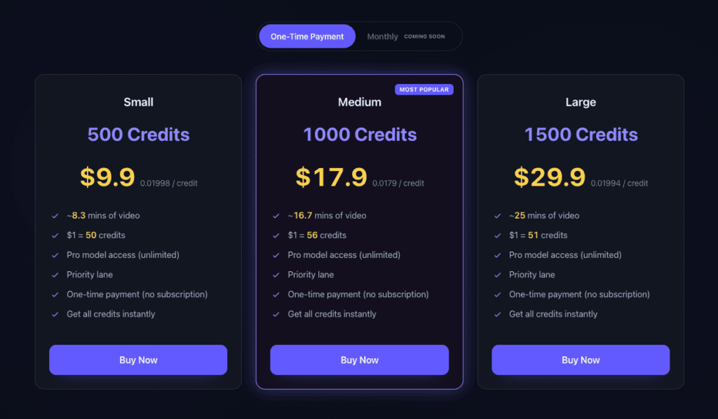 lip-sync.ai pricing