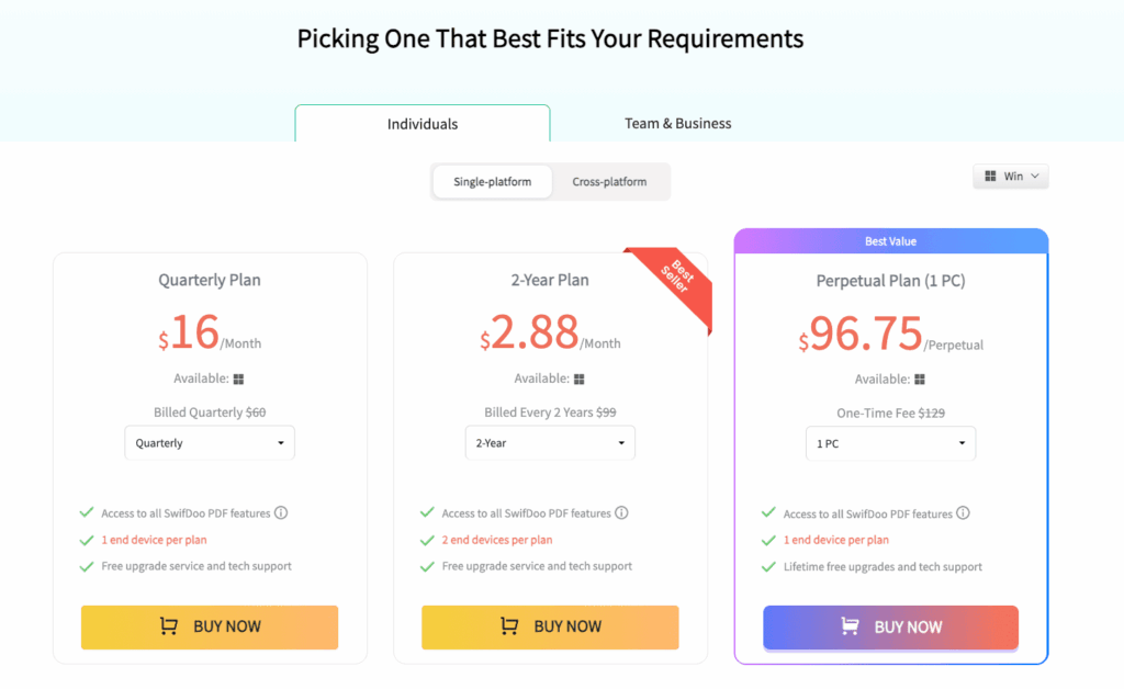 Swifdoo pdf pricing
