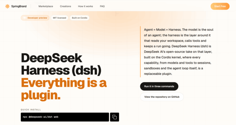 Deepseek harness homepage