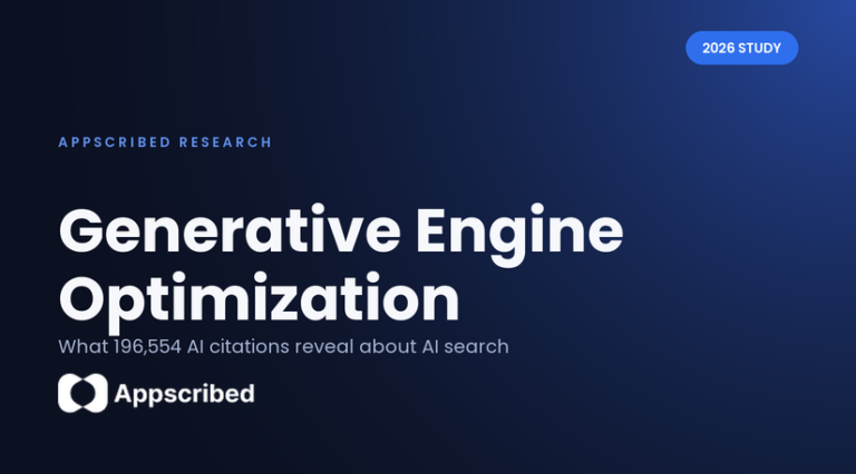 Generative engine optimization (GEO): what 196,554 AI citations reveal - Appscribed research