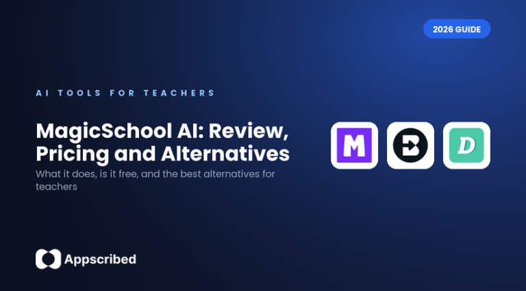 MagicSchool AI guide banner covering features, pricing and the best alternatives for teachers